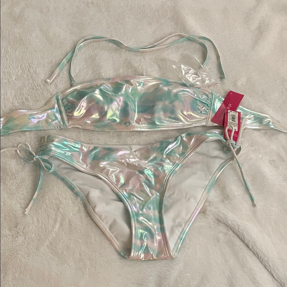 Xhilaration Iridescent Bikini with Pastel Hues